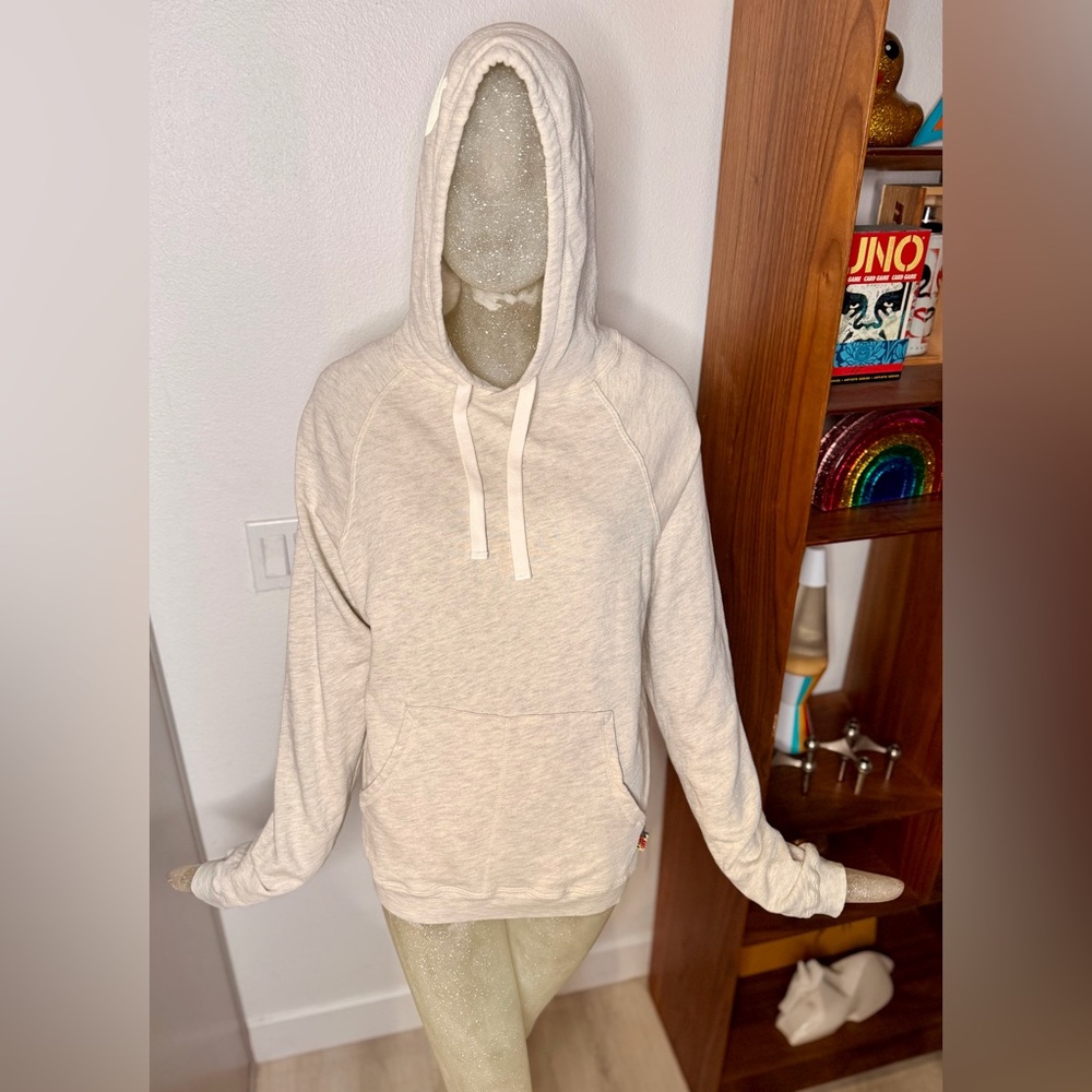 NWT FreeCity Basic Goodness Light-Terry/Fluff Hoodie Heatheryumm Oats. Size 0